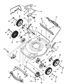 Deck Assembly (Self-Propelled, Standard Wheels) Diagram and Parts List for 7800455-MP2265 2010 Briggs and Stratton Lawn Mower